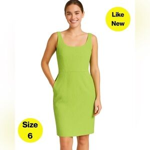 2/for $20 🪩 KARIN STEVENS Green Sheath Dress with Pockets! ✅ (Size 6)
